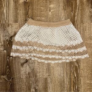 Medium Crochet Skirt with Tan Accents